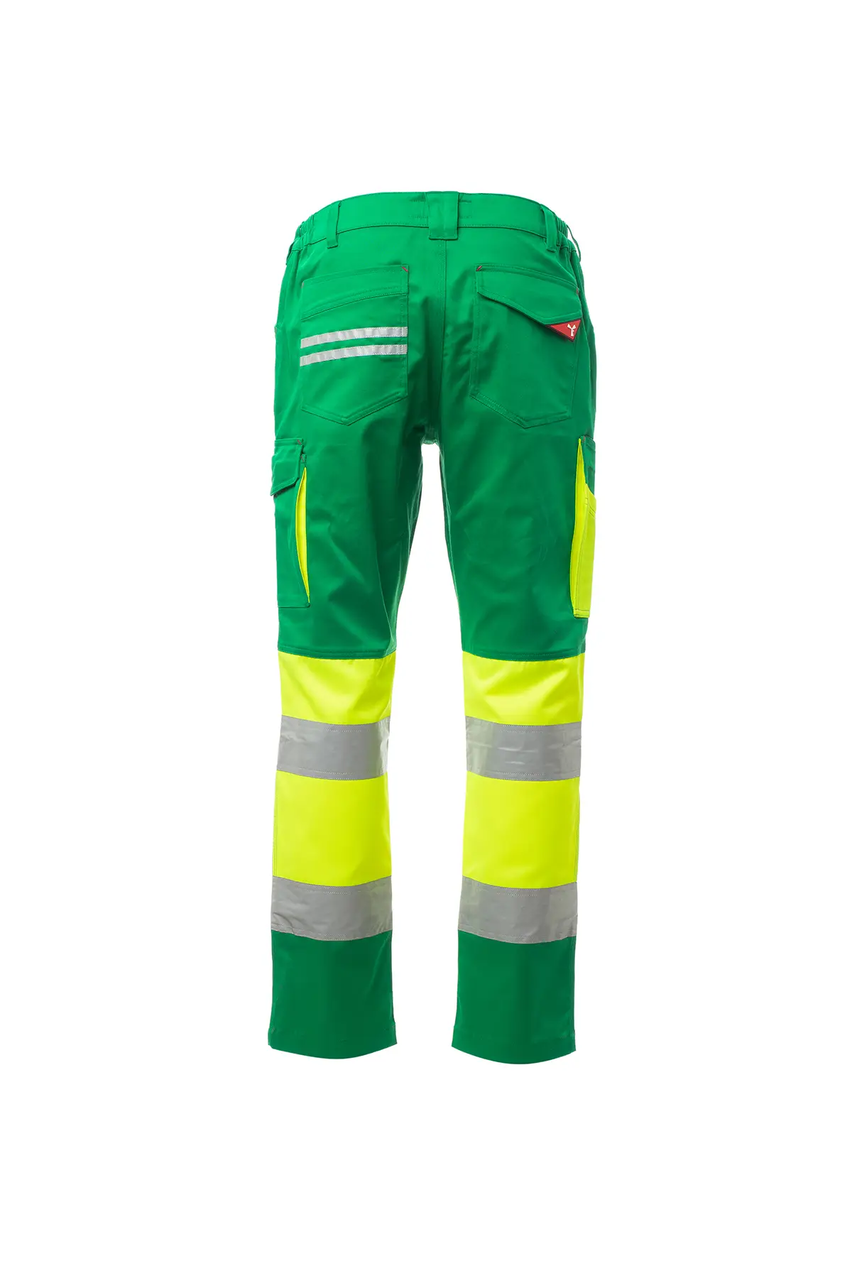zafer uniformes y ropa de trabajo pantalon alta visibilidad multiestacion bicolor bandas reflectantes verde gelatina2
