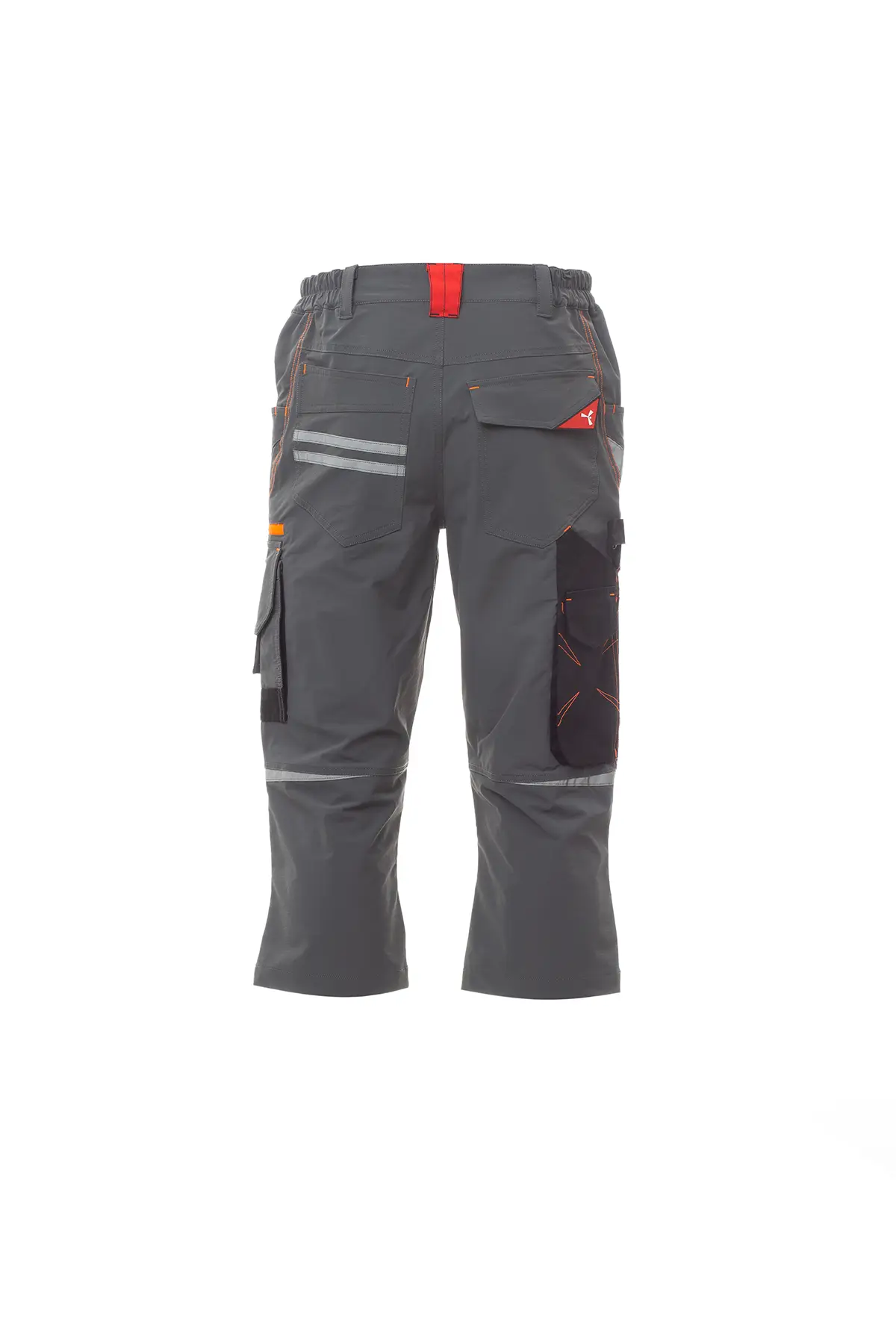 zafer uniformes y ropa de trabajo pantalon pirata elasticos laterales cierre cremallera gris humo3 copia