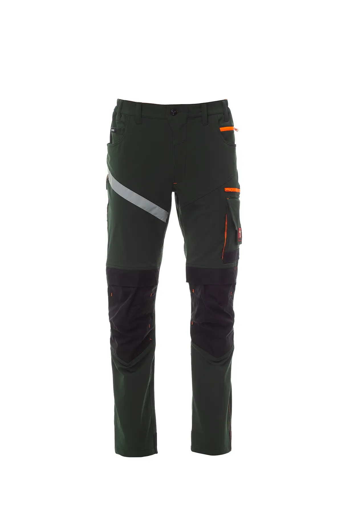 zafer uniformes y ropa de trabajo pantalones de verano elasticos laterales cierre cremallera verde1 copia