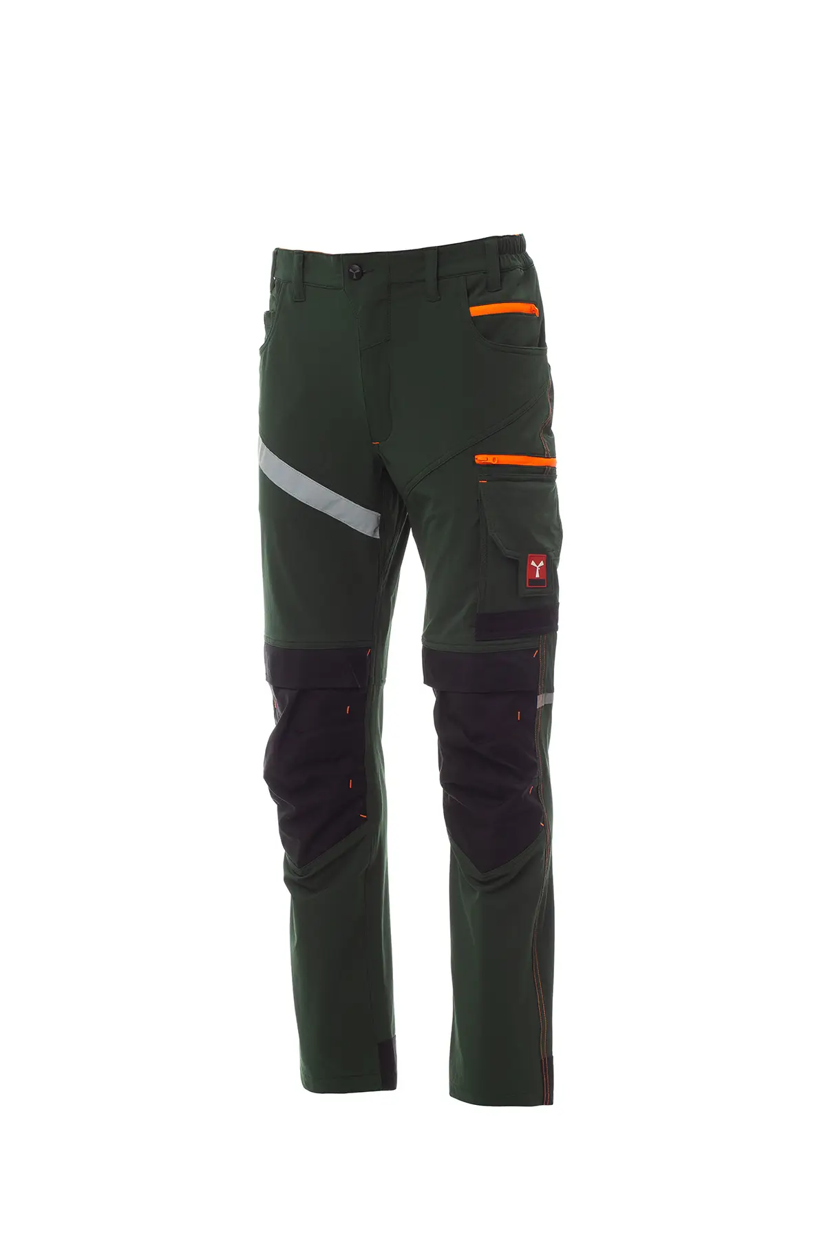 zafer uniformes y ropa de trabajo pantalones de verano elasticos laterales cierre cremallera verde2 copia