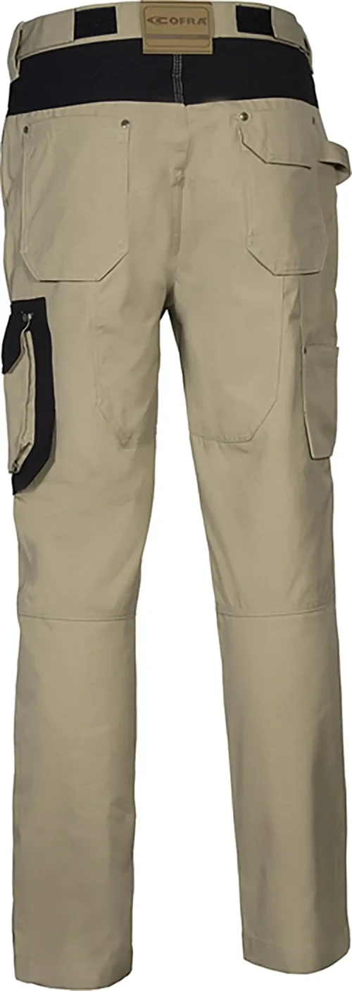 zafer uniformes y ropa de trabajo pantalones doble bolsillo trasero rodillas reforzadas beige2 copia