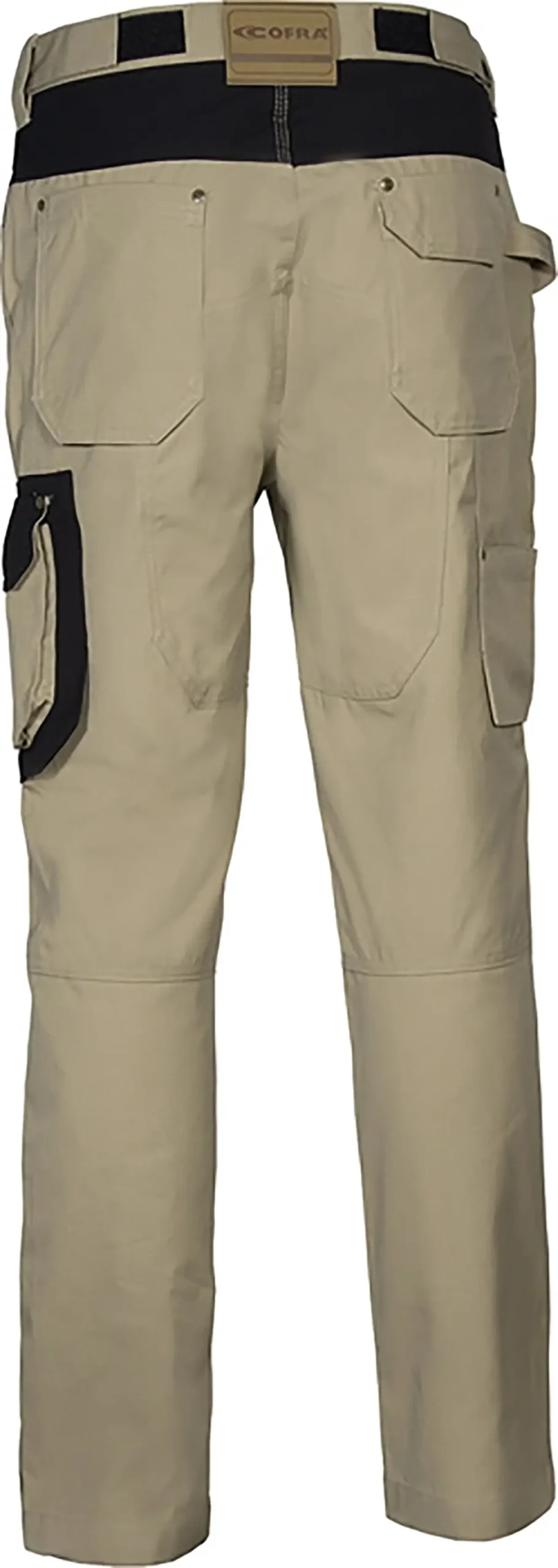 zafer uniformes y ropa de trabajo pantalones doble bolsillo trasero rodillas reforzadas beige2 copia