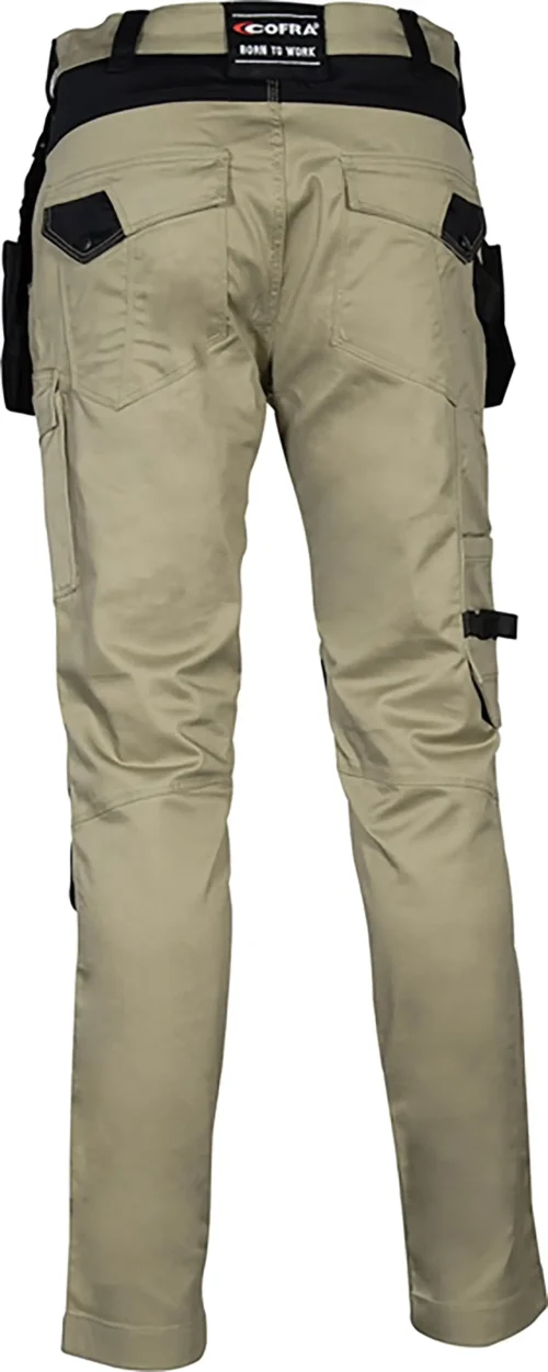 zafer uniformes y ropa de trabajo pantalones dos bolsillos delanteros doble bolsillo trasero con solapa beige2 copia