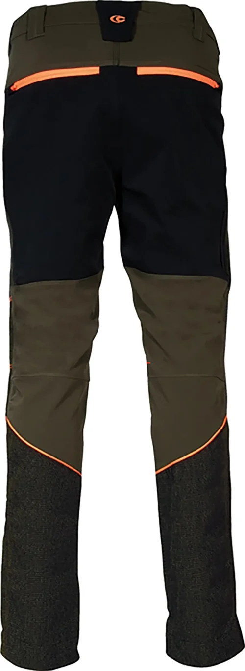 zafer uniformes y ropa de trabajo pantalones tejido elastico corte ergonomico marron naranja2 copia