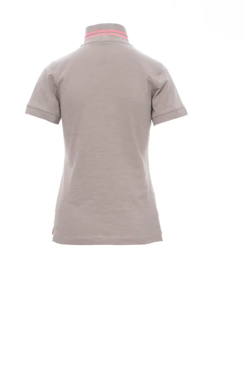 zafer uniformes y ropa de trabajo camiseta cenida de manga corta con seis botones efecto nacar gris2