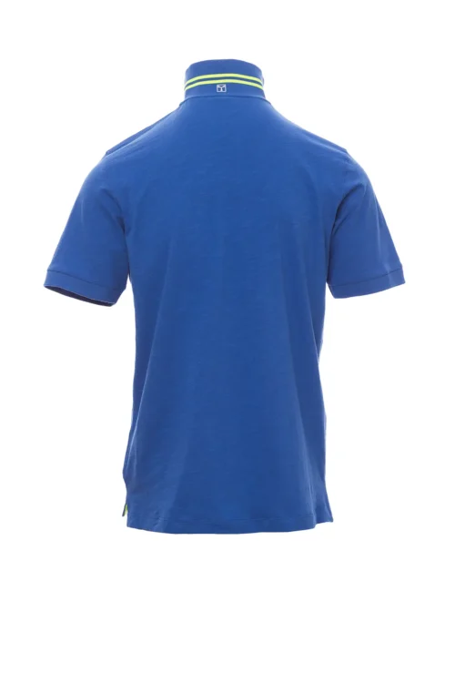 zafer uniformes y ropa de trabajo camiseta de manga corta con tres botones efecto nacar azul real2