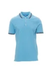 zafer uniformes y ropa de trabajo camiseta de manga corta y ribete con contraste en cuello y mangas azul celeste1