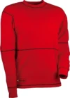 zafer uniformes y ropa de trabajo camiseta de manga larga con aislante termico y de tejido elastico rojo