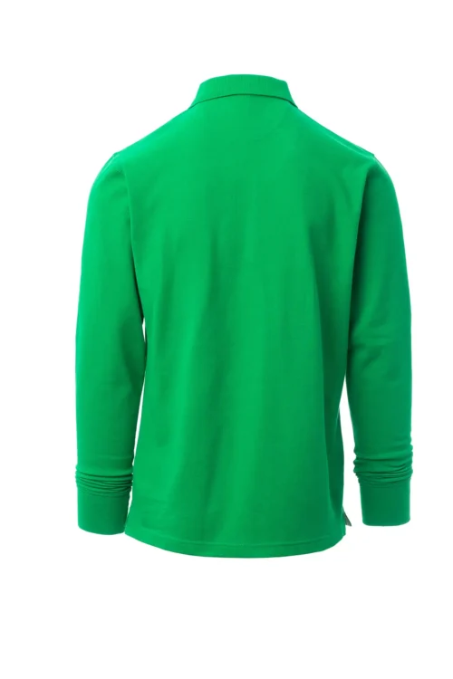 zafer uniformes y ropa de trabajo camiseta de manga larga con cuello y punos elasticos ventilaciones laterales verde gelatina2