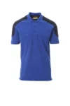zafer uniformes y ropa de trabajo polo bicolor de manga corta y punos acanalados azul real1