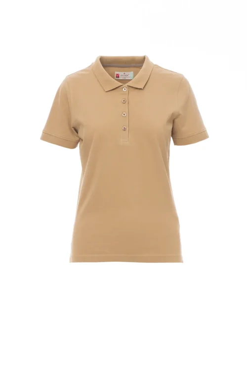 zafer uniformes y ropa de trabajo polo manga corta cenido cuello y extremo de mangas elasticos marron calido1