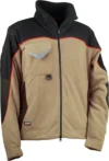 zafer uniformes y ropa de trabajo forro polar con bolsillos bajo prenda y cierre de cremallera beige negro
