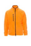 zafer uniformes y ropa de trabajo forro polar con cremallera de plastico negra naranja (1)