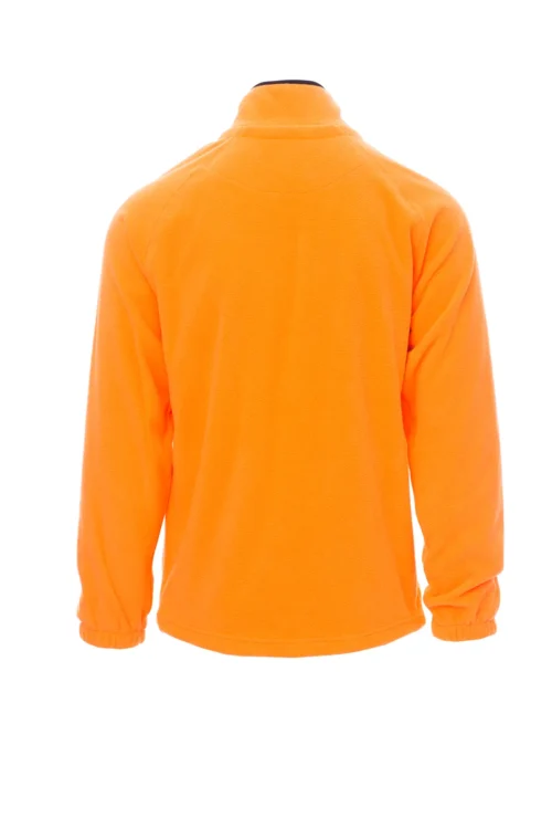 zafer uniformes y ropa de trabajo forro polar con cremallera de plastico negra naranja (2)