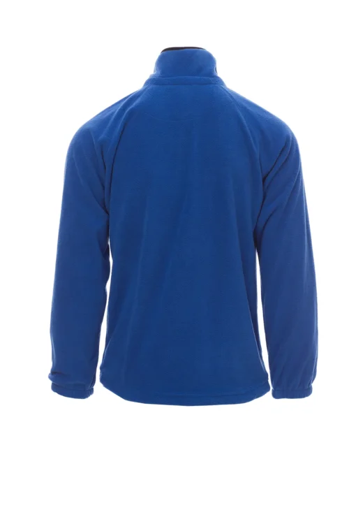 zafer uniformes y ropa de trabajo forro polar con media cremallera de plastico azul real (2)