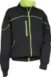 zafer uniformes y ropa de trabajo sudadera con bolsillo en el pecho y abertura central con cremallera negro lima