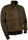 zafer uniformes y ropa de trabajo sudadera con bolsillo en el pecho y dos bolsillos bajo de la prenda marron