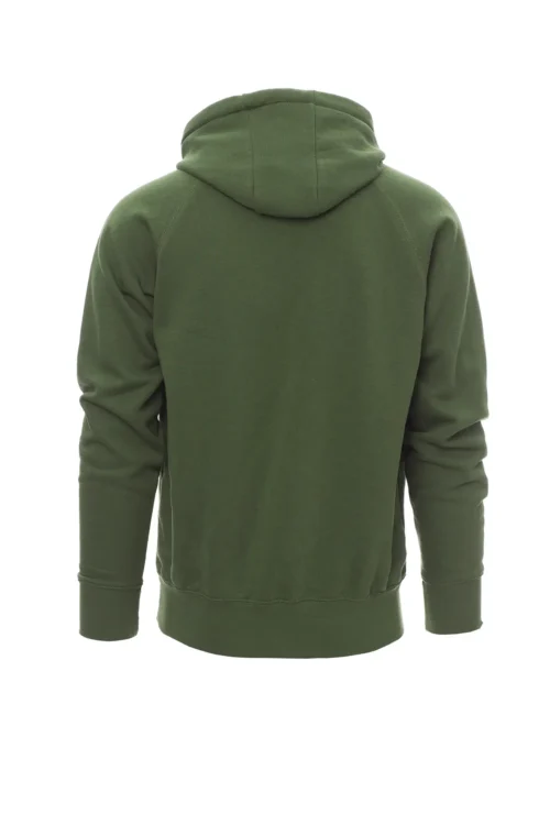 zafer uniformes y ropa de trabajo sudadera con capucha con doble costura verde universidad (2)