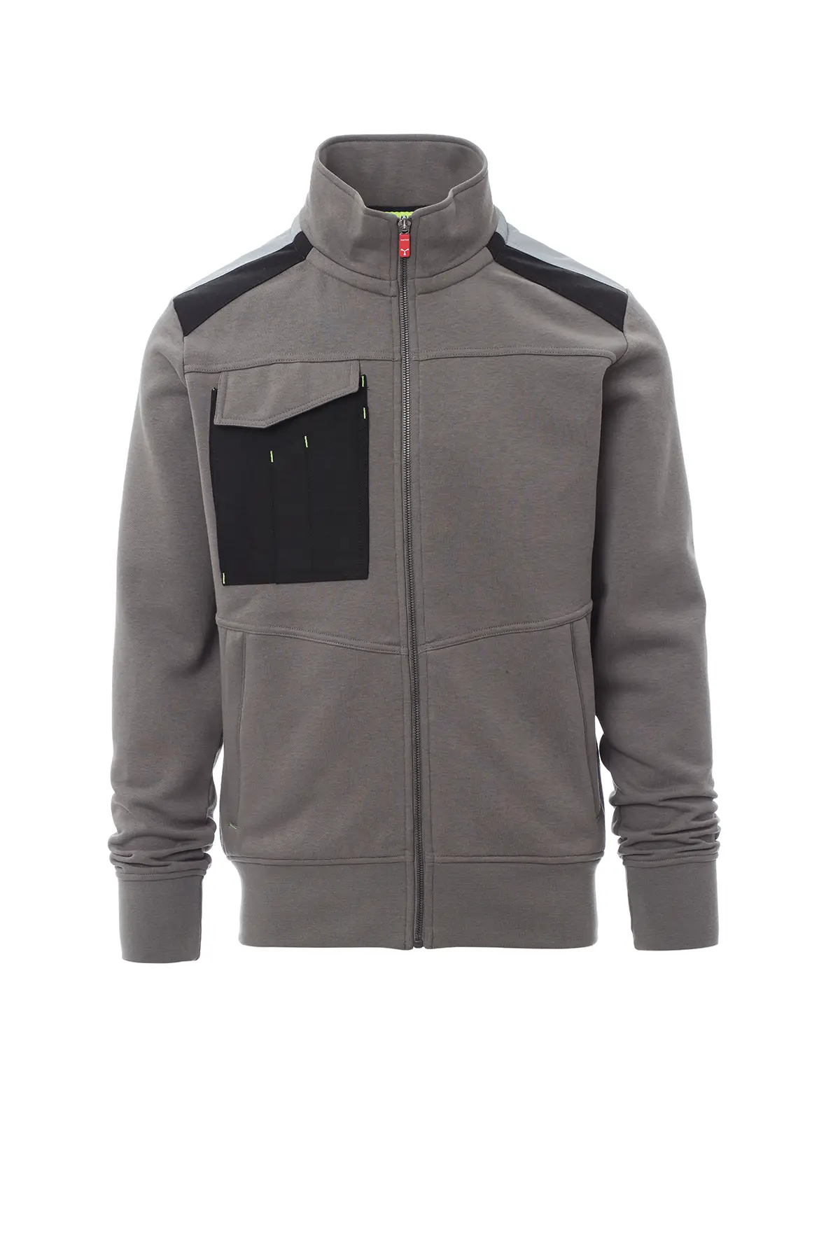 zafer uniformes y ropa de trabajo sudadera con cremallera completa y sistema de bloqueo semiautomatico gris humo1