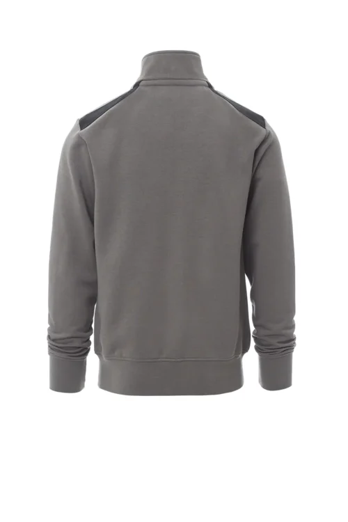 zafer uniformes y ropa de trabajo sudadera con cremallera completa y sistema de bloqueo semiautomatico gris humo2