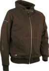 zafer uniformes y ropa de trabajo sudadera con dos bolsillos bajo de la prenda con cierre cremallera marron