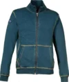 zafer uniformes y ropa de trabajo sudadera con dos bolsillos delanteros y cuello con cierre de cremallera azul marino1
