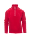 zafer uniformes y ropa de trabajo sudadera con media cremallera y tirador metalico rojo1