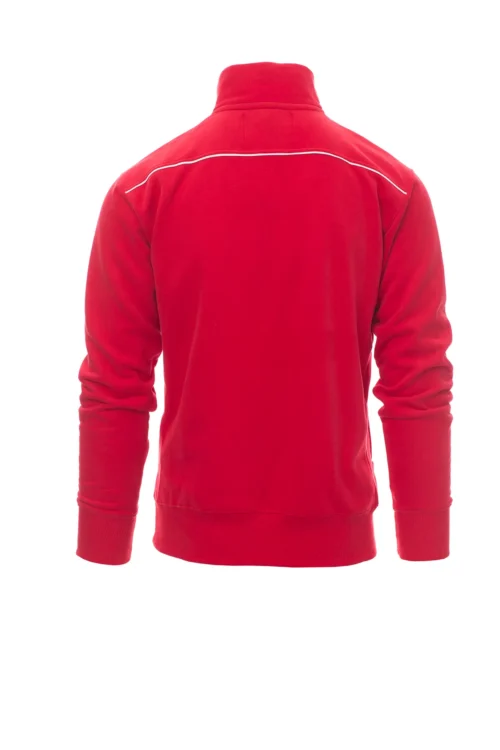zafer uniformes y ropa de trabajo sudadera con media cremallera y tirador metalico rojo2