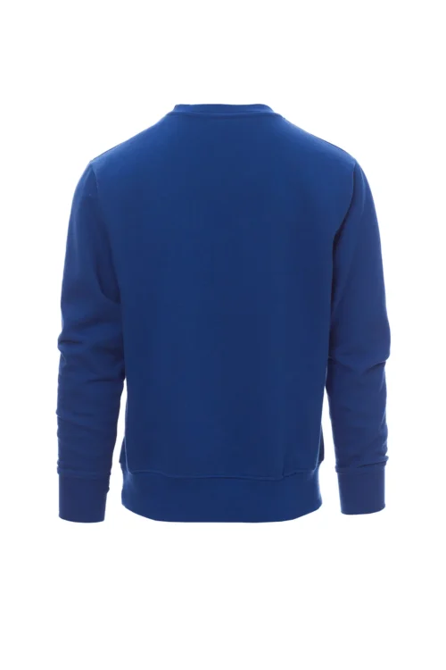 zafer uniformes y ropa de trabajo sudadera de cuello redondo con pespunte y cuello de pico azul real2