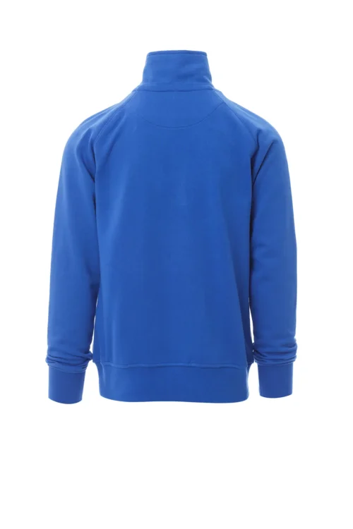 zafer uniformes y ropa de trabajo sudadera de media cremallera de plastico y cursor metalico azul real2