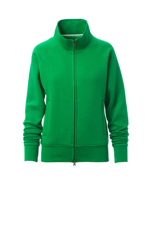 zafer uniformes y ropa de trabajo sudadera mujer con cremallera sbs completa cubierta verde gelatina1